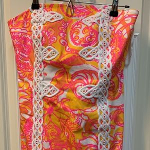 Size 6 Lilly Pulitzer strapless dress EUC